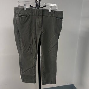 LOFT Charcoal greenish Cropped Trousers